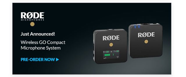 Rode Microphones Wireless GO Compact Microphone System Includes Tansmitter and Receiver