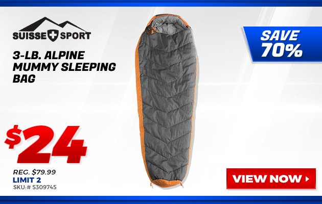 Suisse Sport 3-lb. Alpine Mummy Sleeping Bag