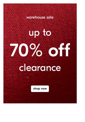 up to 70% off clearance