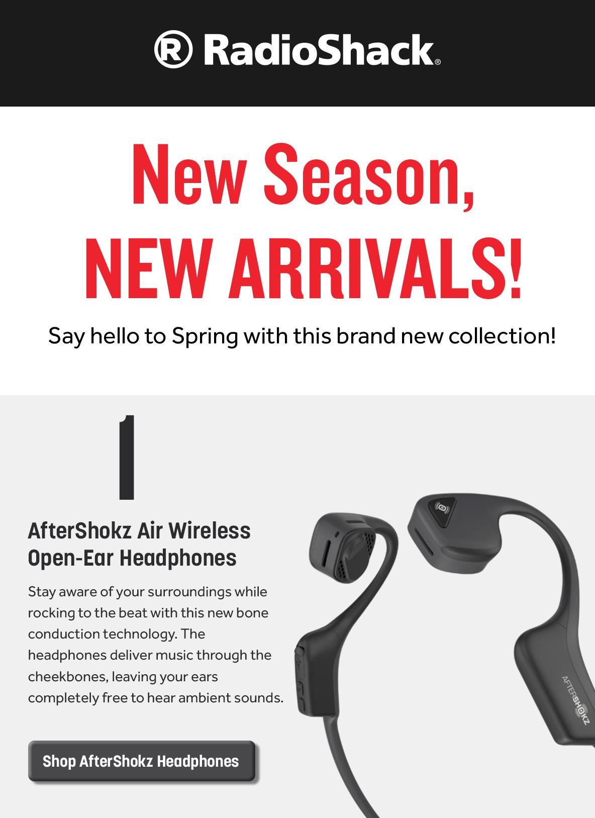 AfterShokz OpenMove Wireless Open-Ear Lifestyle Headphones - Slate Grey