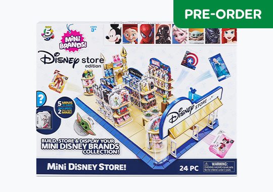 5 Surprise Disney Mini Brands Store Playset with 2 Exclusive Minis