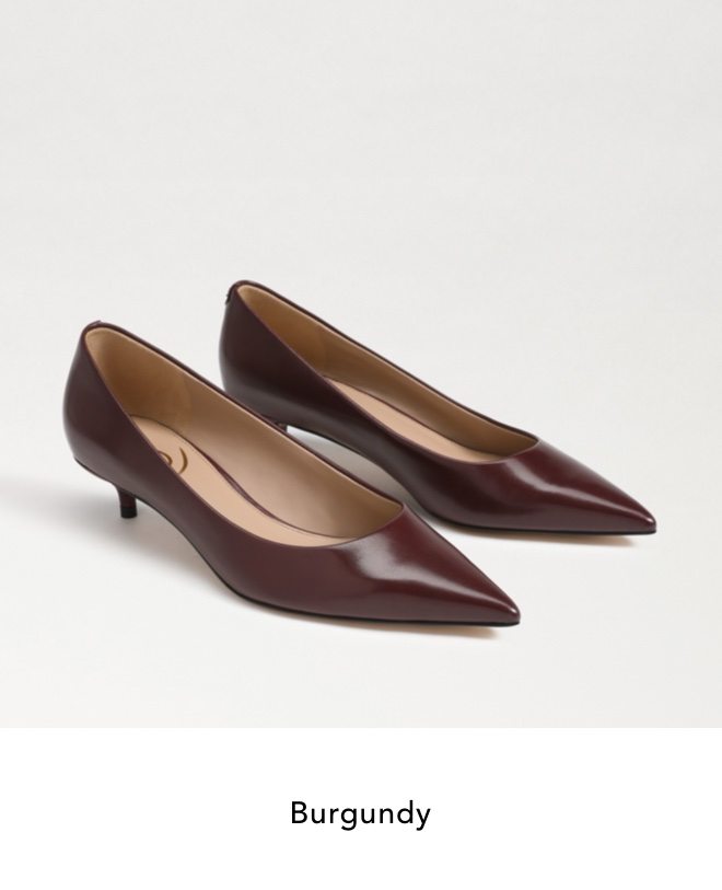 Franci Kitten Heel Pump (Burgundy)