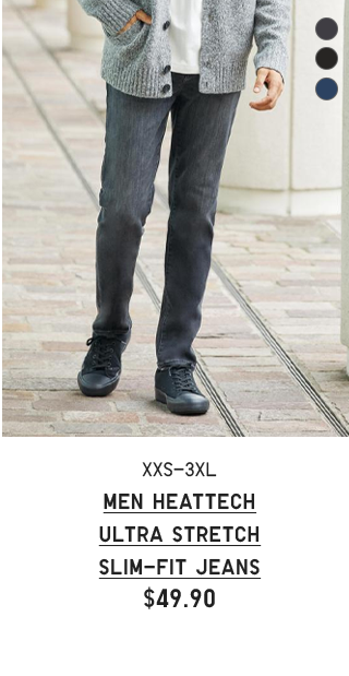 MEN HEATTECH ULTRA STRETCH SLIM-FIT JEANS