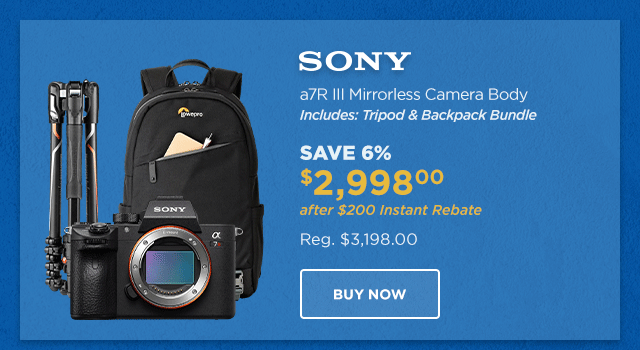 Sony a7R III Mirrorless Digital Camera Body Includes Tripod and Backpack Bundle