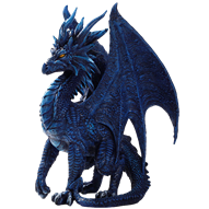 Blue Checkmate Dragon Statue