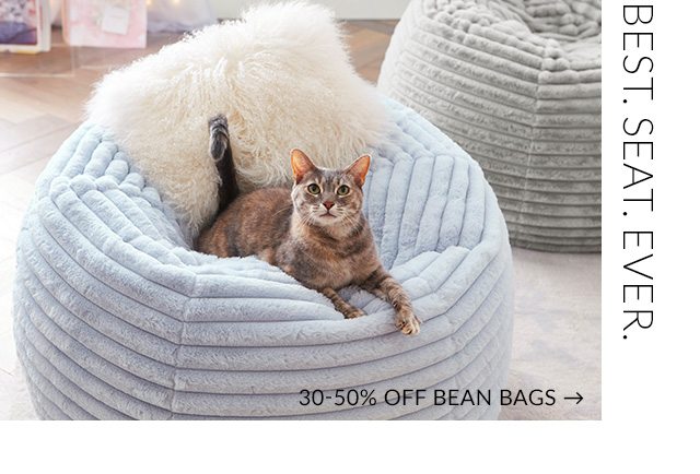 BEST.SEAT.EVER. 30-50% OFF BEAN BAGS