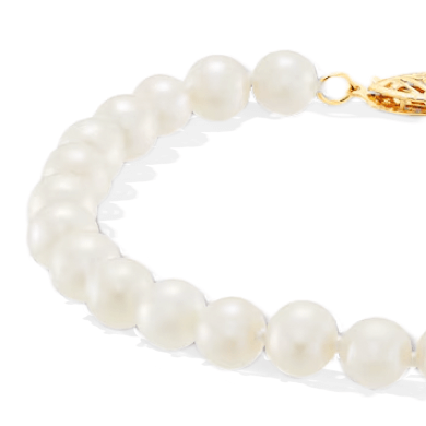 Cultured Pearl Bracelet 14K Yellow Gold 7.5''