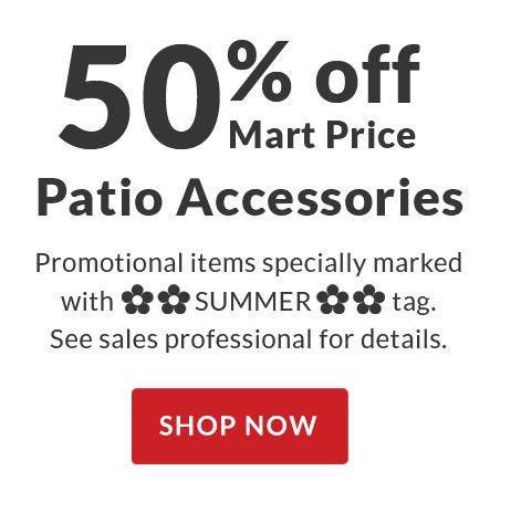 50 percent off patio accessories