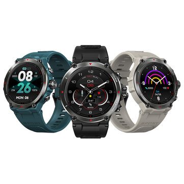 Zeblaze Stratos 2 360*360px Always-On AMOLED Display 4 Satellite 3 Modes GPS Heart Rate Blood Pressure SpO2 Monitor 100+ Watch Faces 5ATM Waterproof Smart Watch