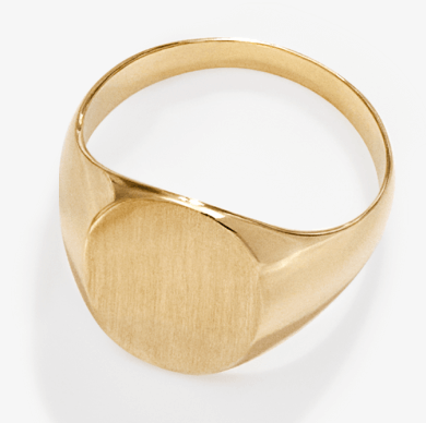 Women's Signet Ring 14K Yellow Gold