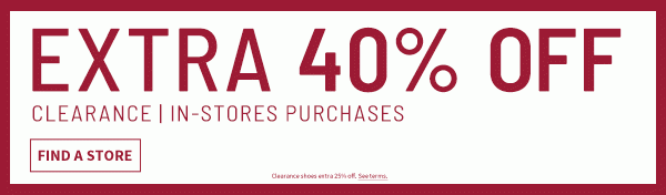 Extra 40% off clearance