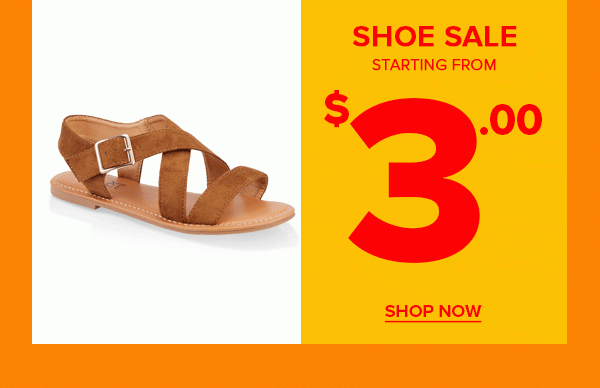 Shoe Sale Starting from $3.00