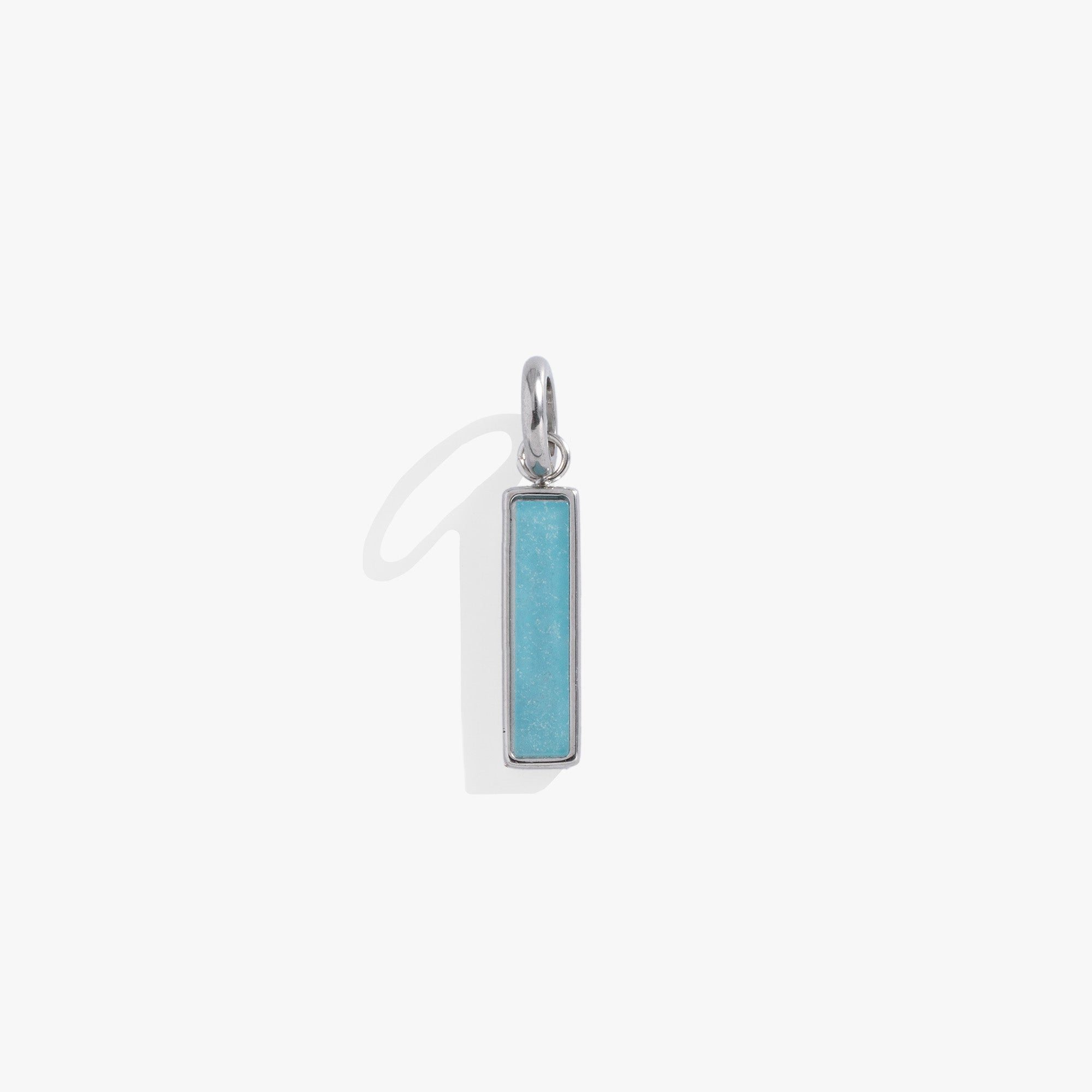 Image of Blue Quartz Gemstone Interchangeable Bar Charm