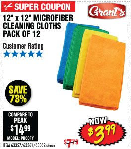 View Microfiber Cleaning Cloth 12 in. x 12 in., 12 Pk.