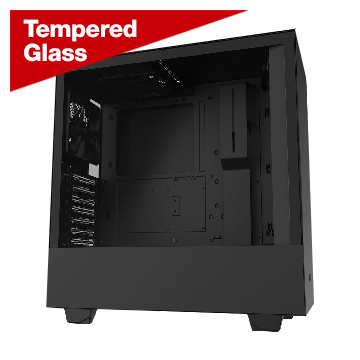 NZXT H510 Tempered Glass ATX Mid-Tower Computer Case - Black