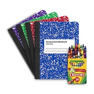Only 50¢ for select composition notebooks, Crayola® crayons, Elmer’s® glue sticks and more.