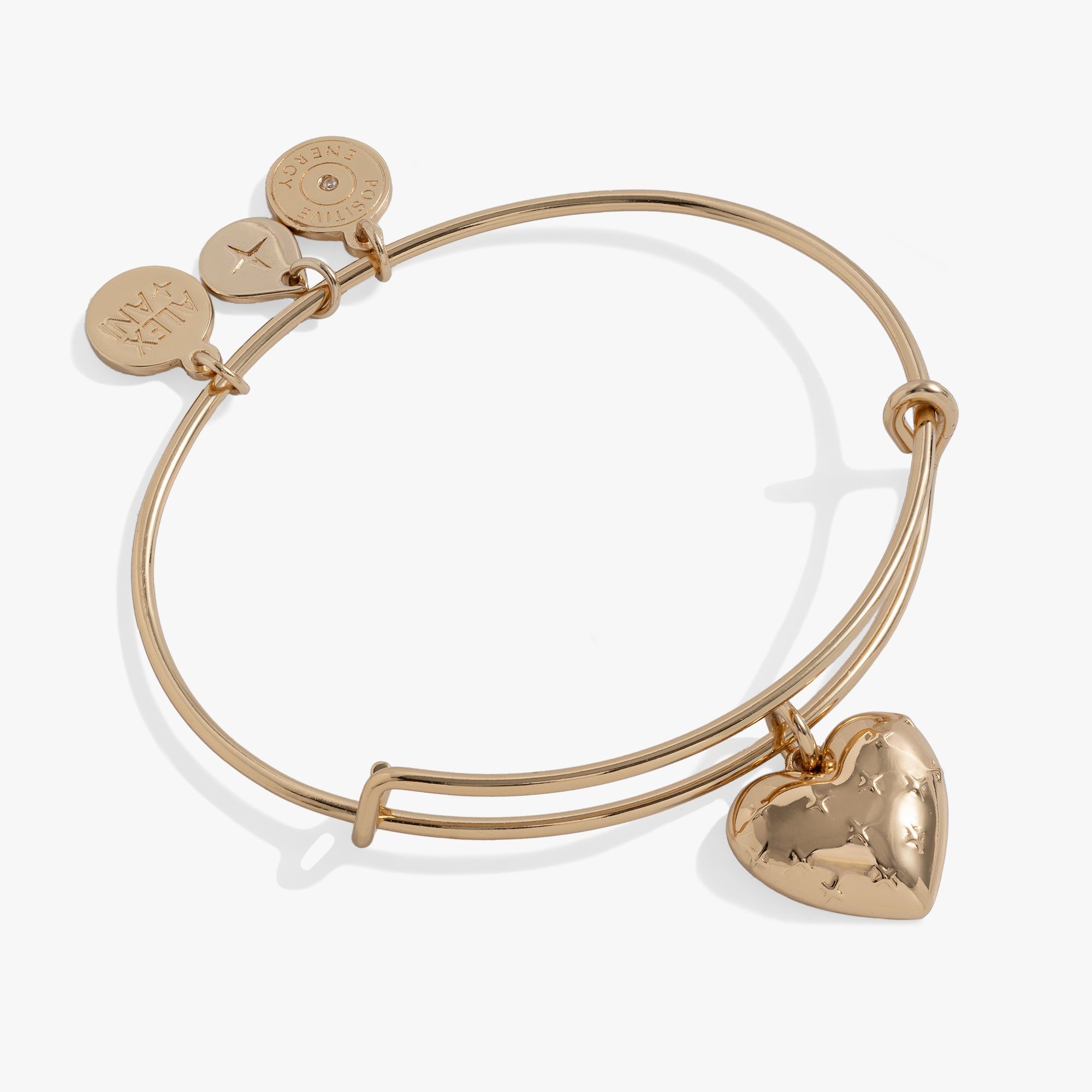 Image of Metal Heart Charm Bangle