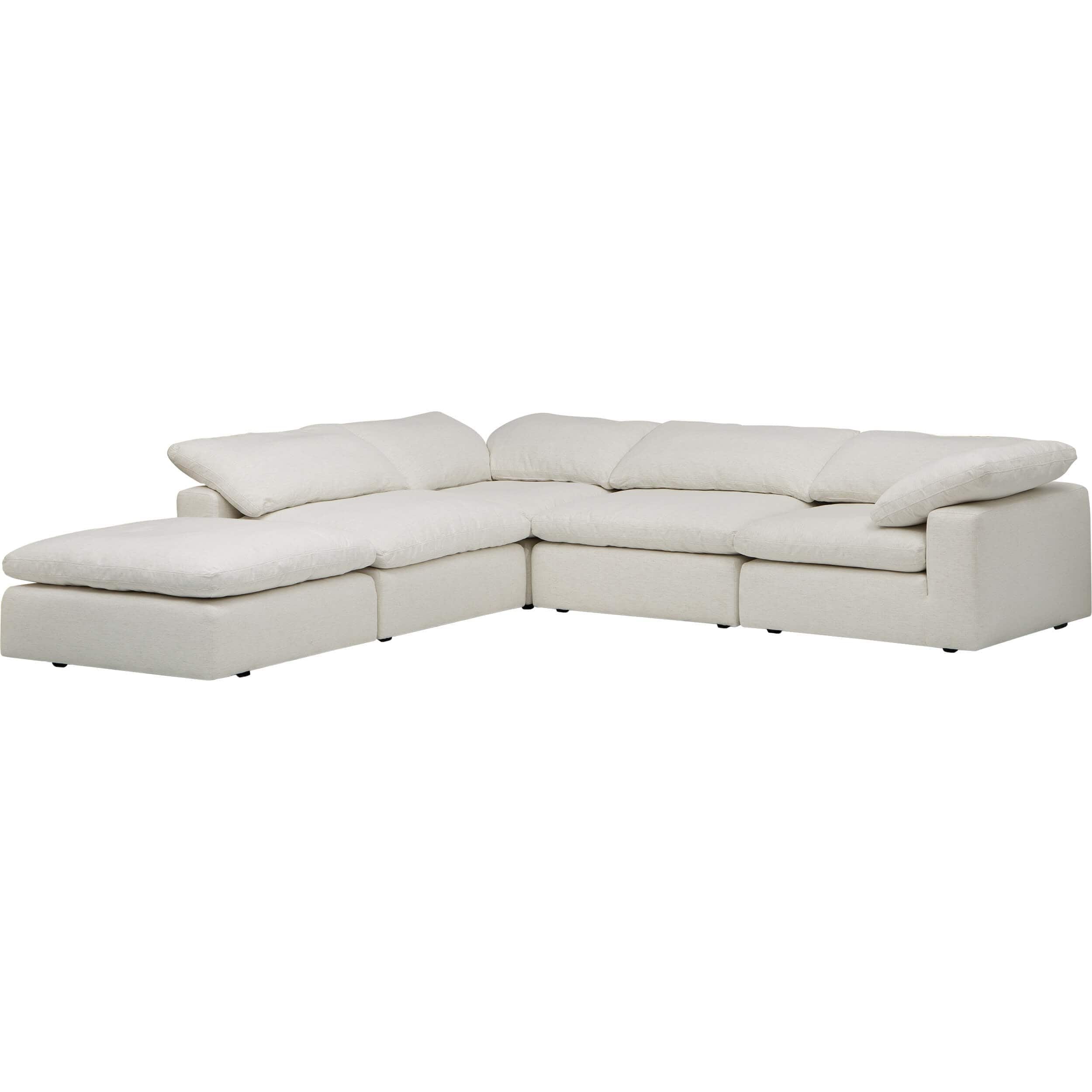 Image of Mateo 5 Piece Modular Sectional w/Ottoman, Nomad Snow