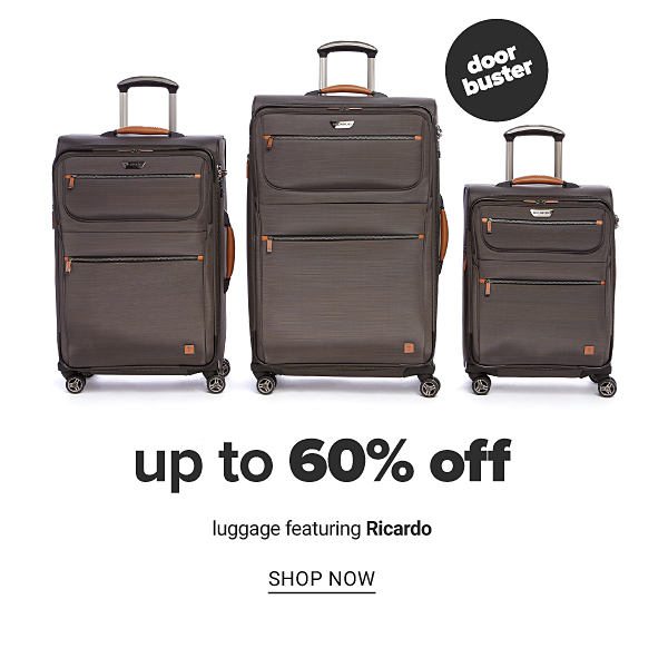 Up to 60% off Luggage feat. Ricardo - Shop Now