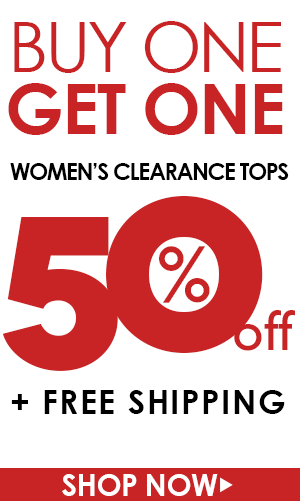 Plus - buy any women's clearance top get another women's clearance top 50% off