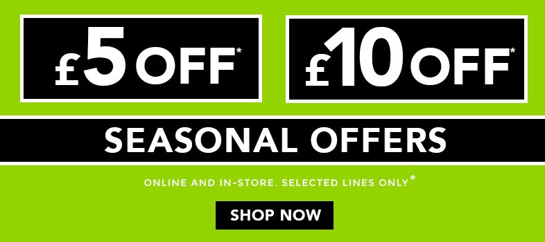 5 off | 10 off - seasonal offers