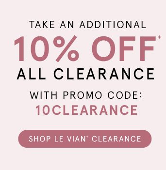 Take an Additional 10% Off All Clearance with Promo Code 10CLEARANCE