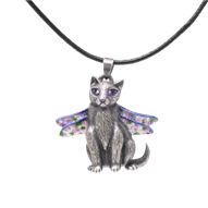 Dragonfly Fairy Cat Necklace