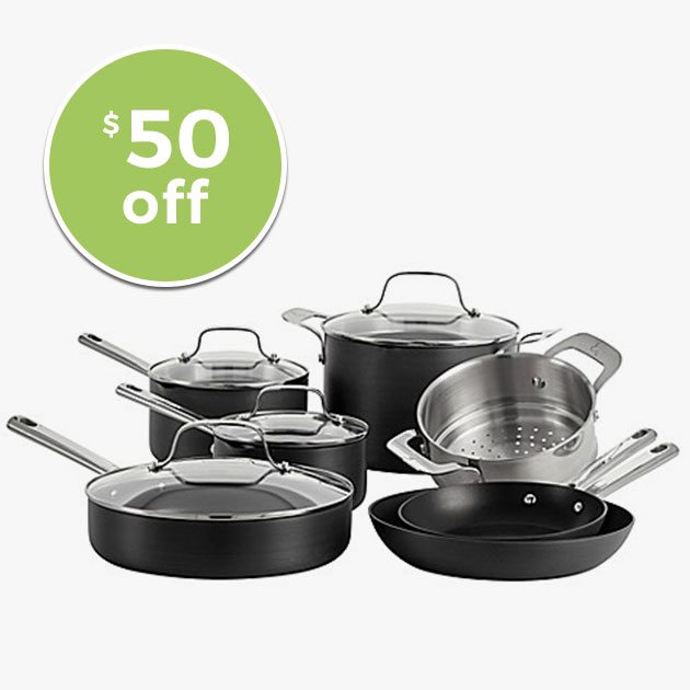 EXCLUSIVELY OURS℠ Emeril™ Essential Hard Anodized 11-Piece Cookware Set - $50 off