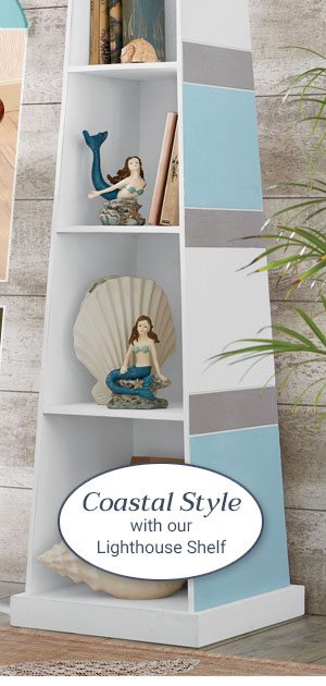Coastal Style with our Lighthouse Shelf