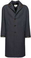 Studded Single Breast Wool Coat