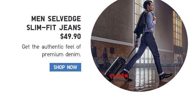 MEN SELVEDGE SLIM-FIT JEANS - SHOP NOW