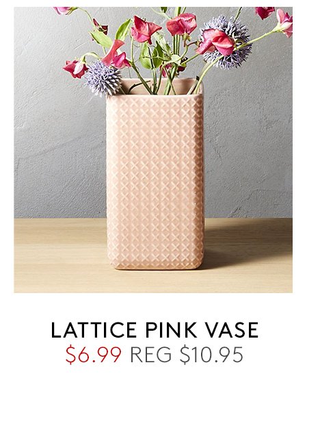 lattice pink vase