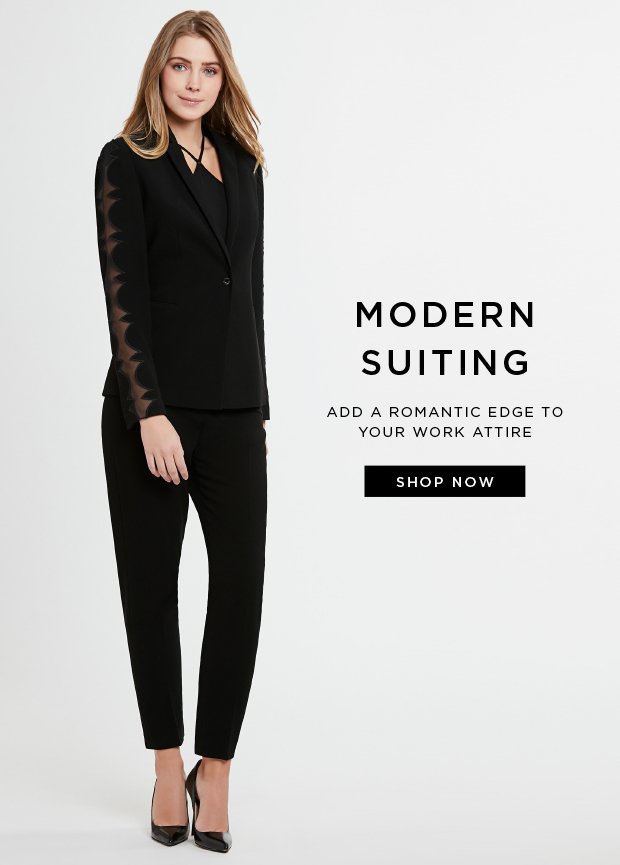 Modern Suiting - Add A Romantic Edge To Your Work Attire