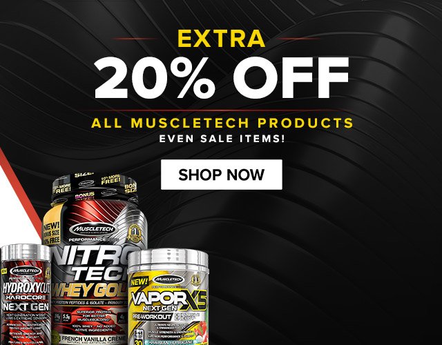 Extra 20% Off All MuscleTech Products. Even Sale Items! Shop Now.