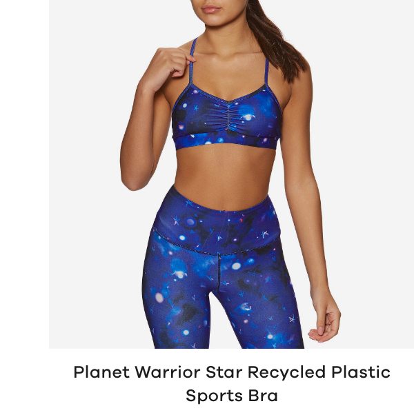 Planet Warrior Star Recycled Plastic Sports Bra