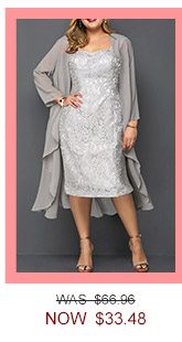 Chiffon Cardigan and Sleeveless Plus Size Lace Dress 