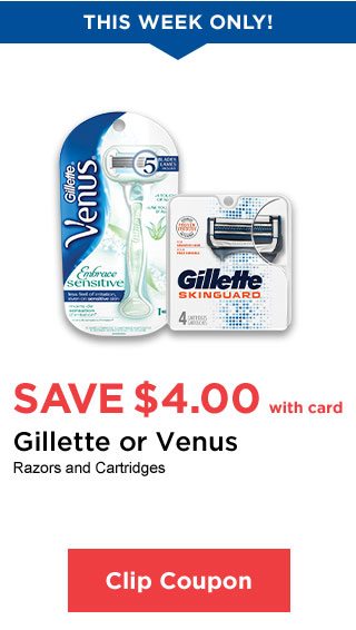 Gillette or Venus - Clip Coupon