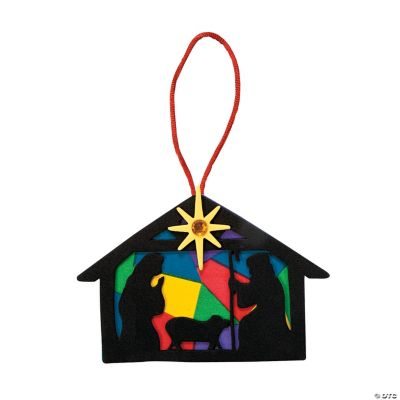 Nativity Silhouette Christmas Ornament Craft Kit - Makes 12