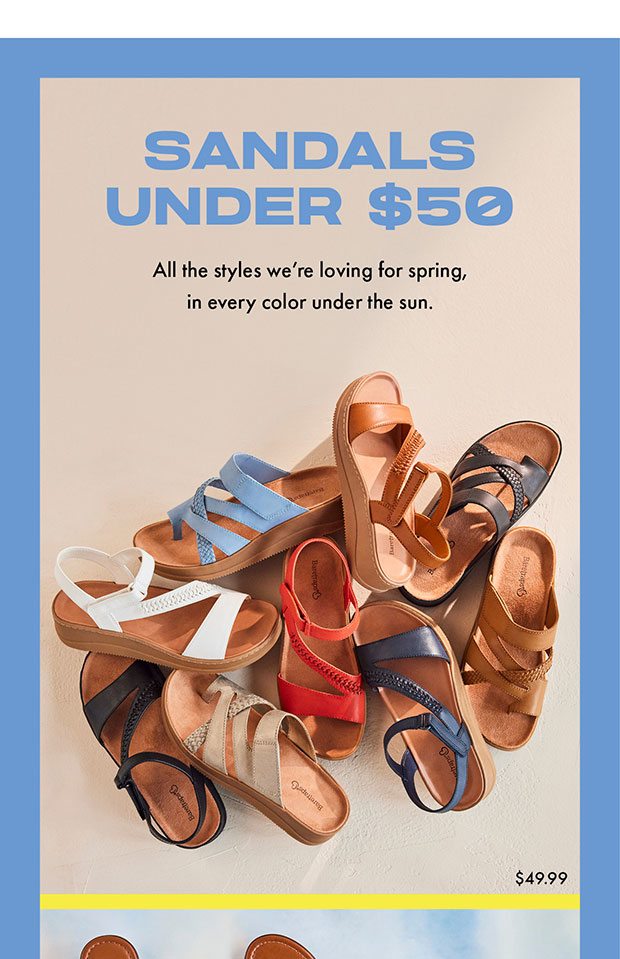 SANDALS UNDER $50