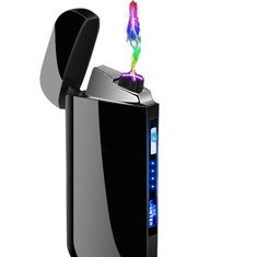 KCASA LED Double Arc Lighter Electronic Windproof USB Lighter