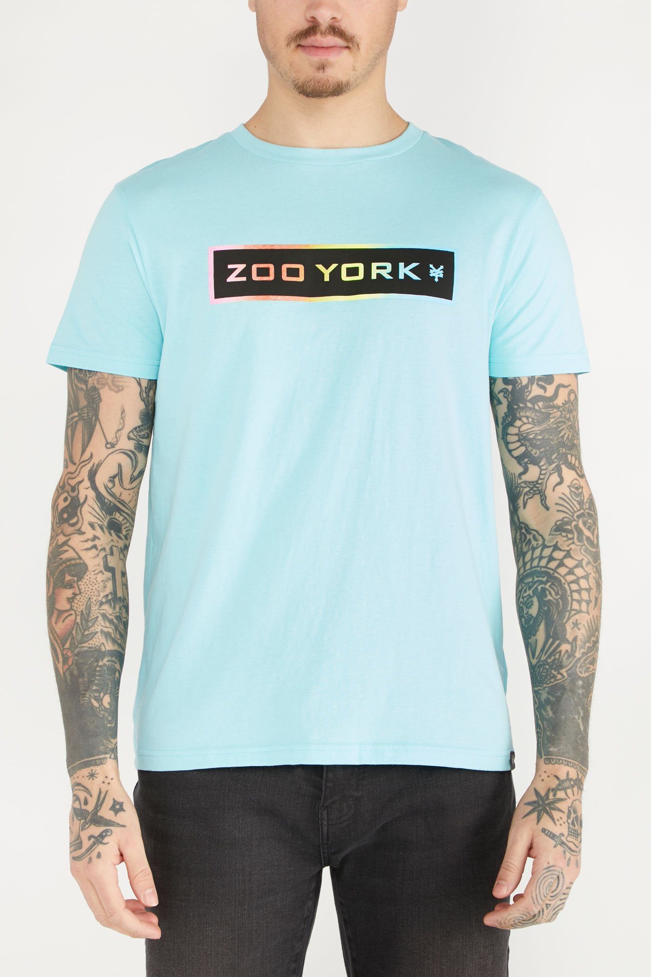 Image of Zoo York Mens Neon Box Logo T-Shirt