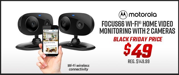 Motorola Focus66 Wi-Fi® Home Video Monitoring with 2 Cameras