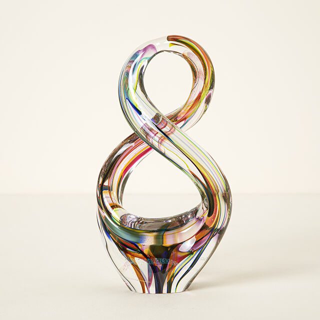 Rainbow Glass Infinity Sculpture
