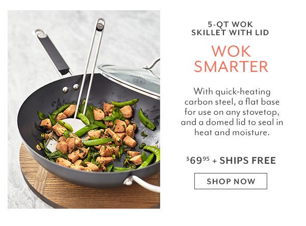 5-QT Wok Skillet with Lid