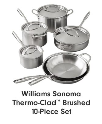 Williams Sonoma Thermo-Clad™ Brushed 10-Piece Set