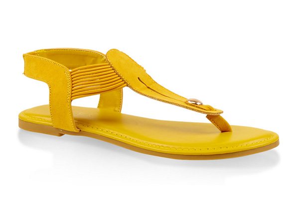 Elastic Strap Thong Sandals