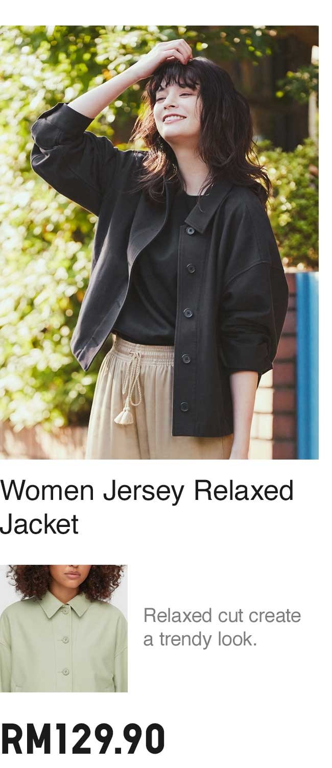 WOMEN JERSEY RELAXED JACKET