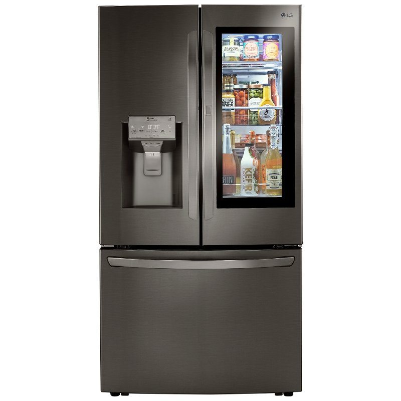 LG 29.7 cu ft French Door-in-Door Refrigerator with InstaView and Craft Ice - Black Stainless Steel