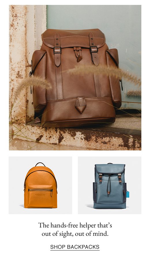 The hands-free helper that's out of sight, out of mind. SHOP BACKPACKS