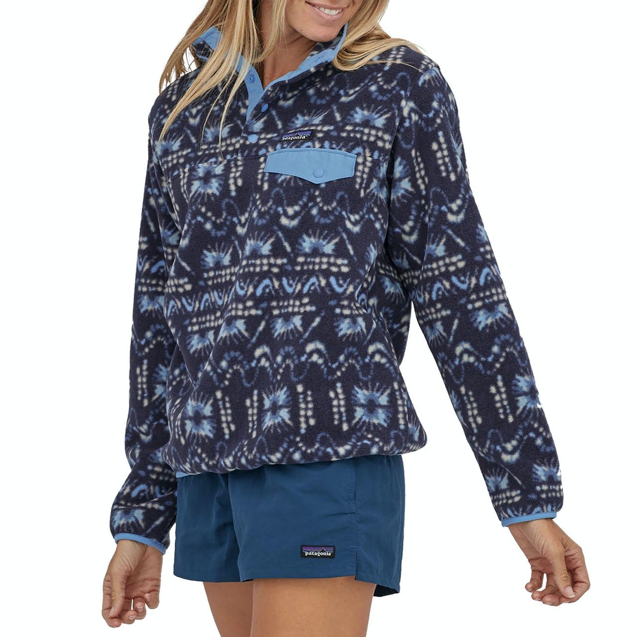 Patagonia Lightweight Synchilla Snap T Womens Fleece - Sunshine Dye Hz: New Navy